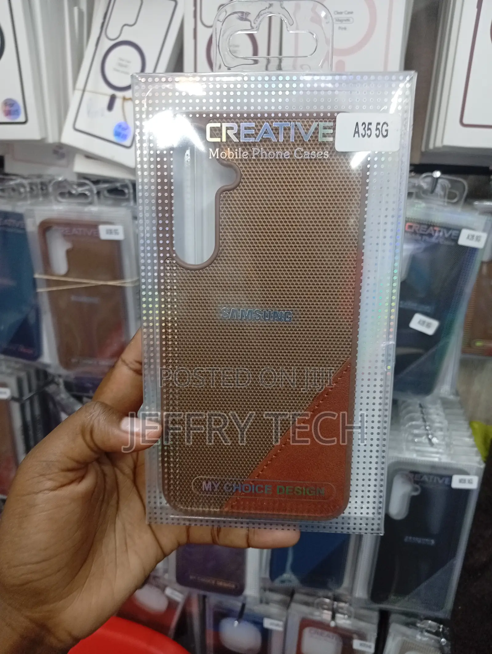 Samsung Galaxy A35 5g Premium Leather Finish Back Cover