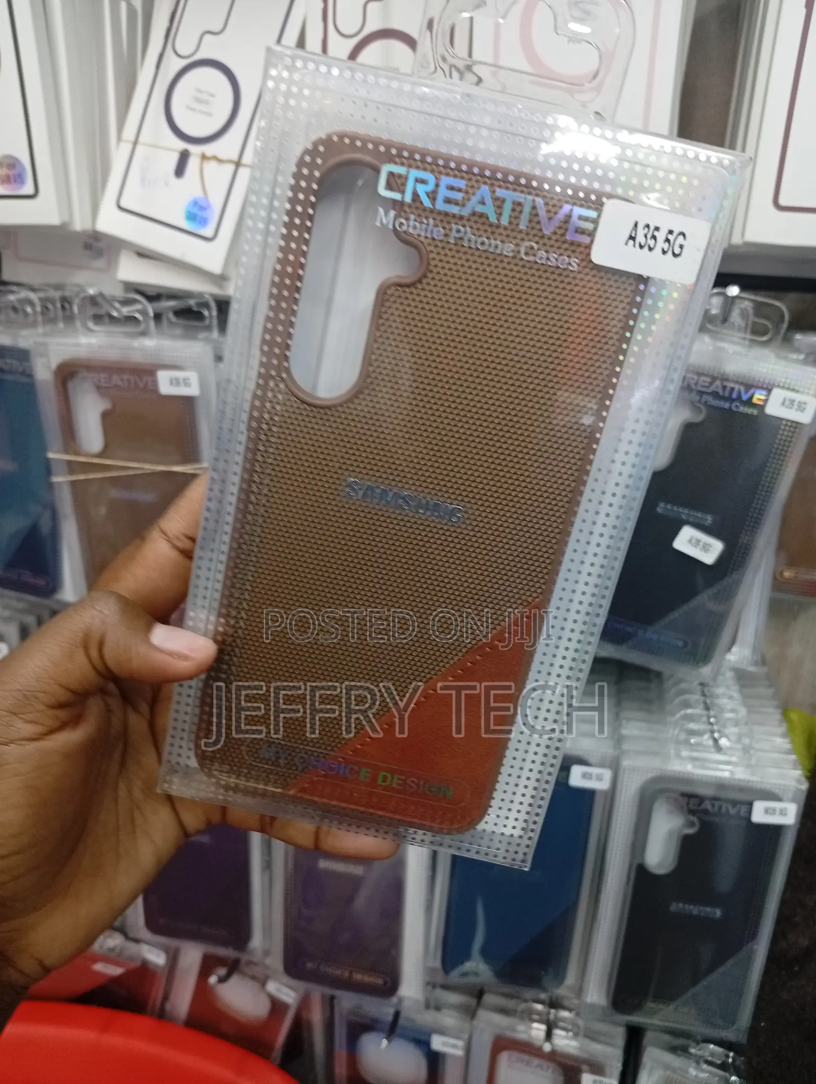 Samsung Galaxy A35 5g Premium Leather Finish Back Cover