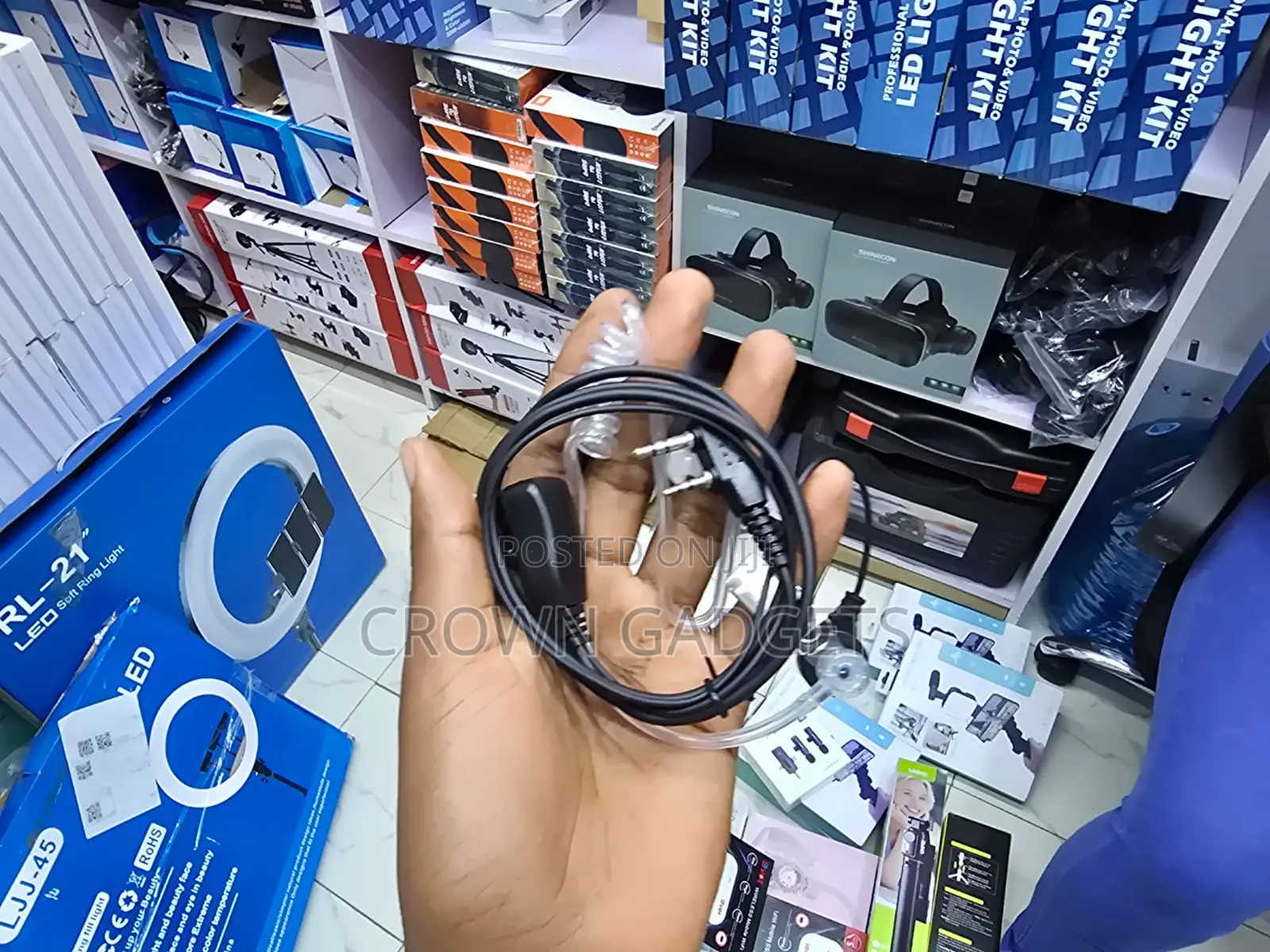 Two Way Radio Headset With Push to Talk Microphone