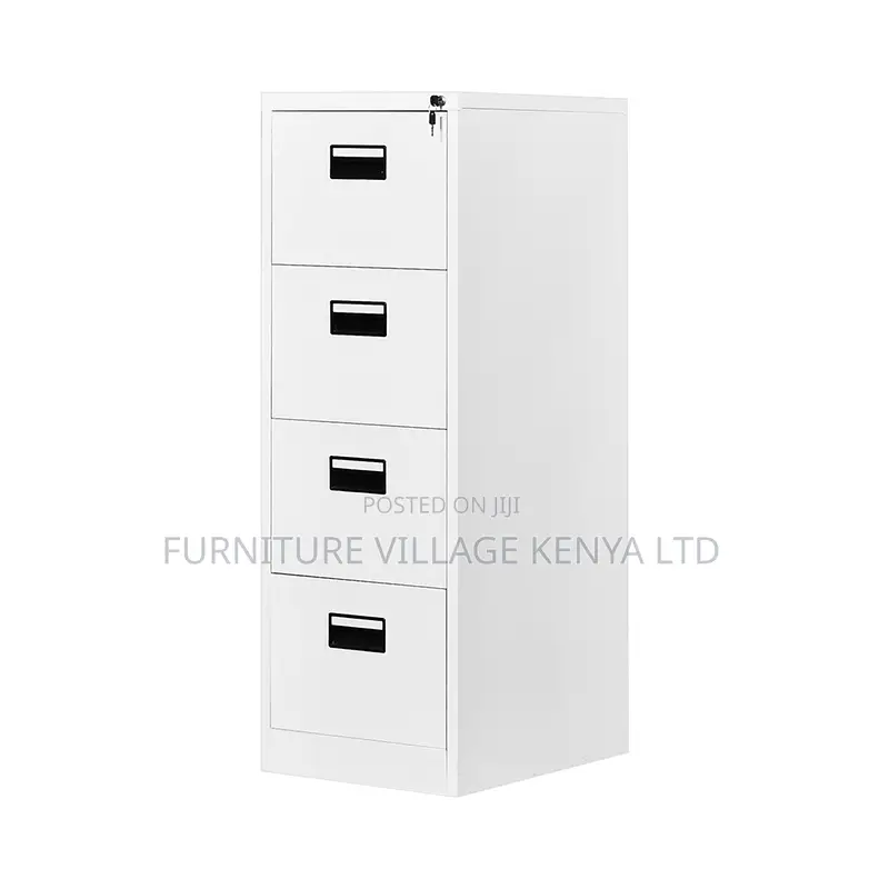 4 Drawer Single Lock Metallic Cabinet