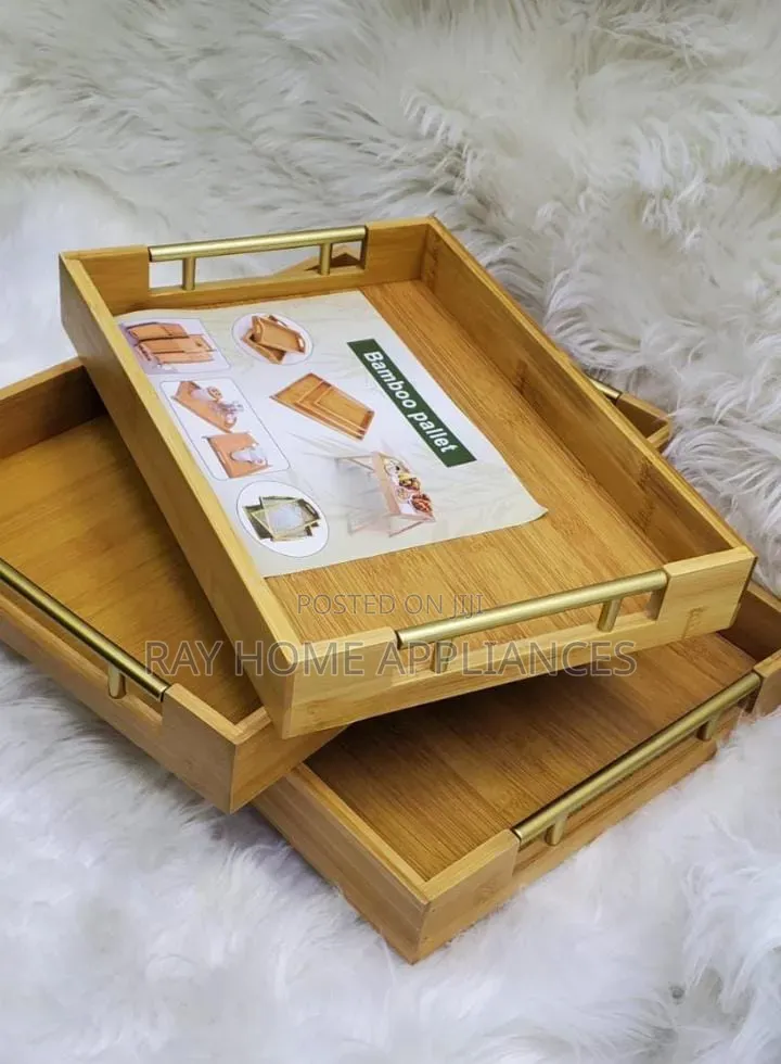 3 in 1 Bamboo Serving Tray 3 PCS in Different Sizes