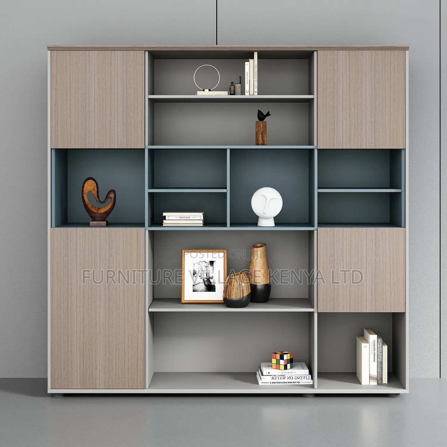 Imported Wooden Office Wall Unit