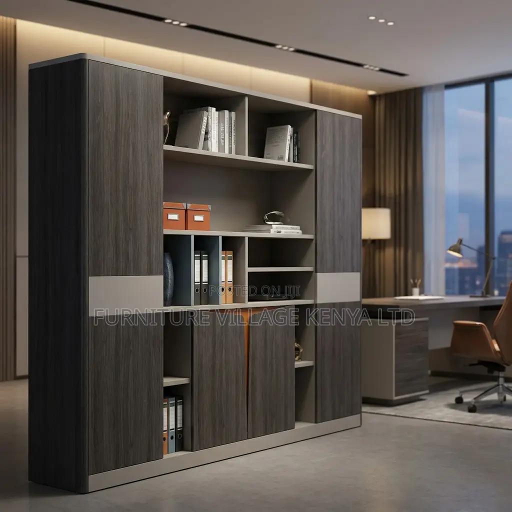 Imported Wooden Office Wall Unit