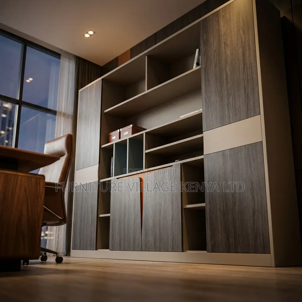 Imported Wooden Office Wall Unit
