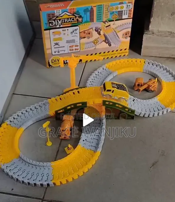 Track Engineering" Construction Racing Playset Containing 146 Pieces