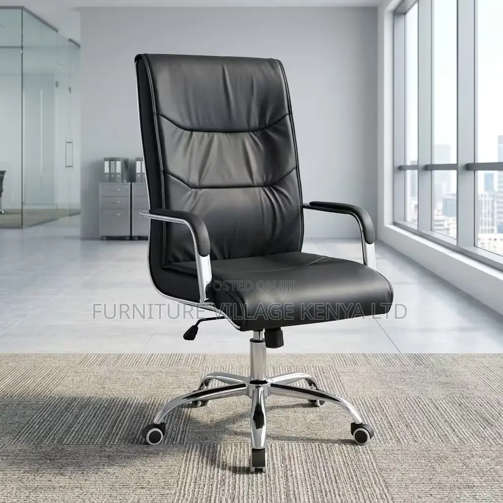 Leather Swivel Computer Seat.