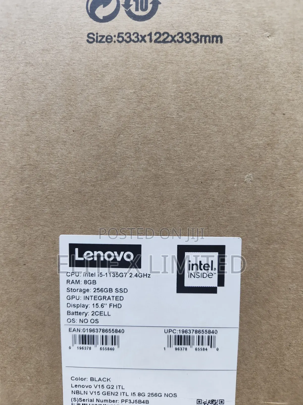 New Laptop Lenovo V15 8GB Intel Core i5 SSD 256GB