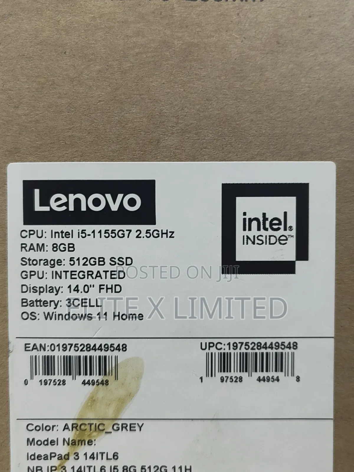 New Laptop Lenovo Ideapad 3 8GB Intel Core i5 SSD 512GB