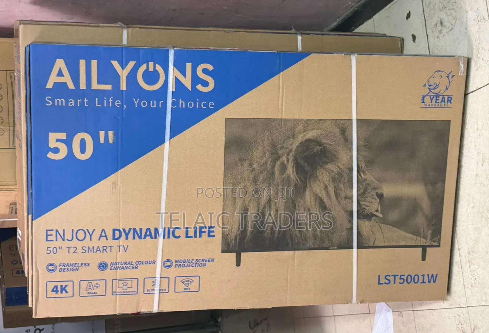 Ailyons 50 Inches Smart Frameless Tv