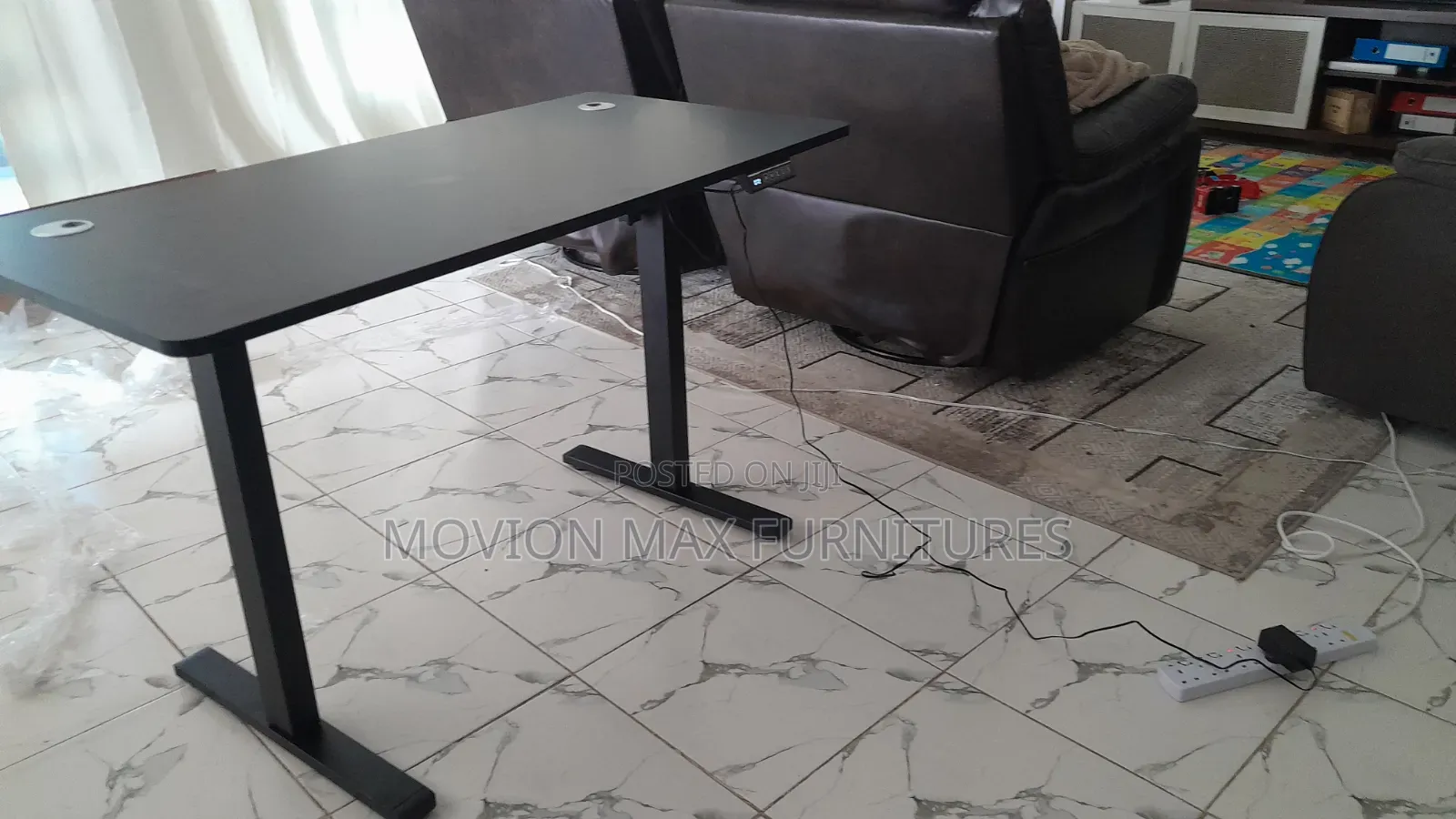 Black Electric Table Adjustable Height