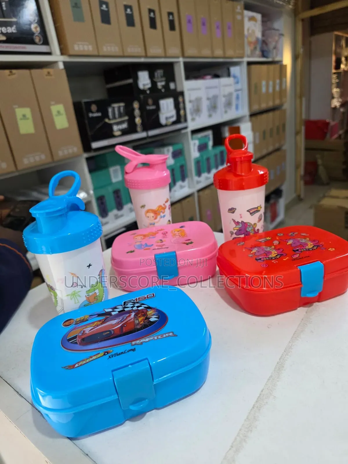  *2pcs Cartoon Themed Kids Lunch Box /Snack Box With Water Bottle