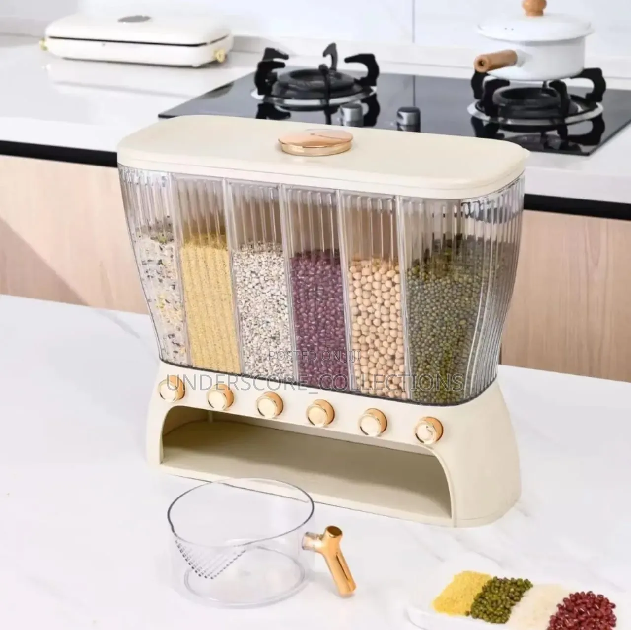 *Acrylic Partitioned Rice/Cereal Dispenser*