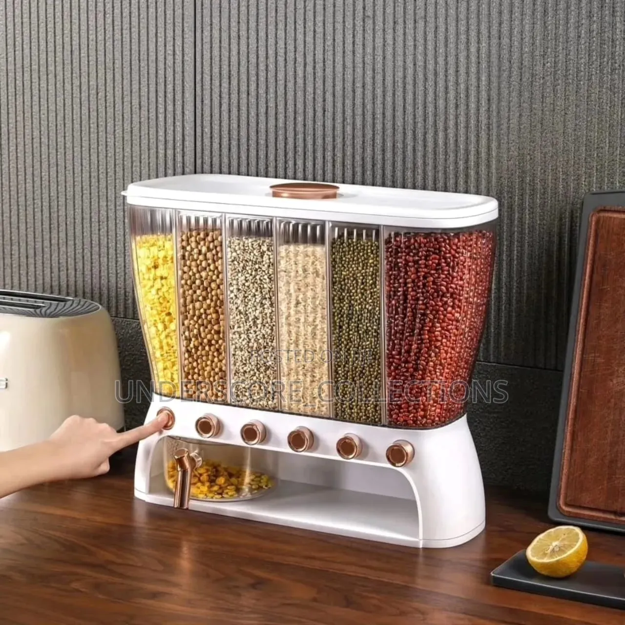 *Acrylic Partitioned Rice/Cereal Dispenser*