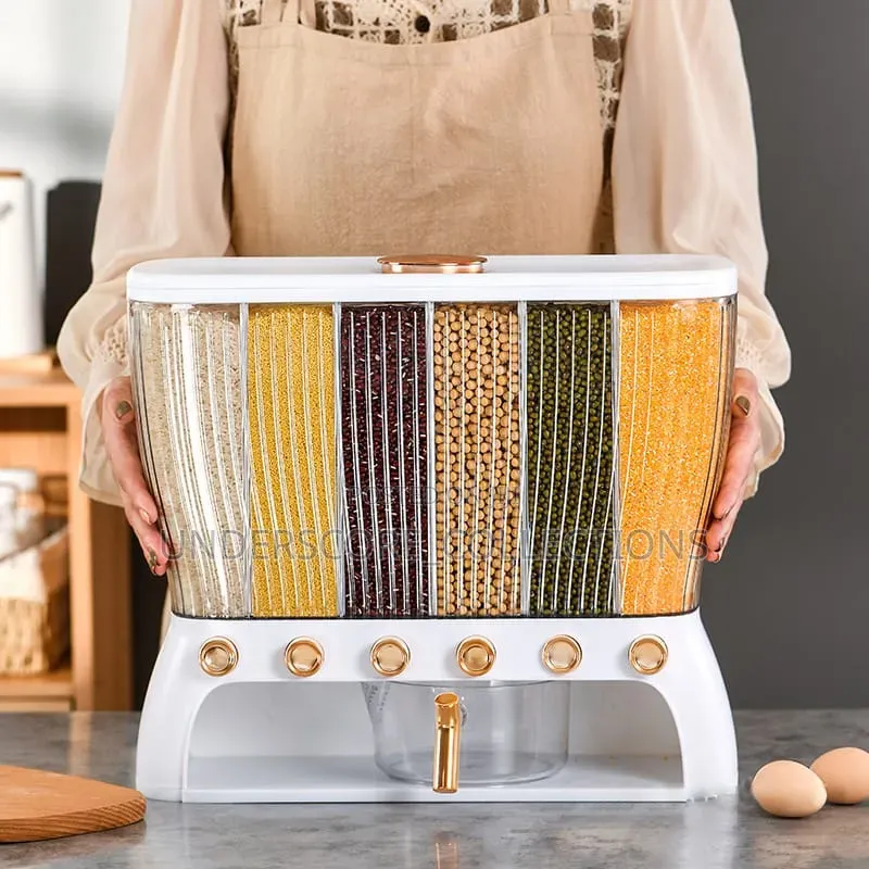 *Acrylic Partitioned Rice/Cereal Dispenser*