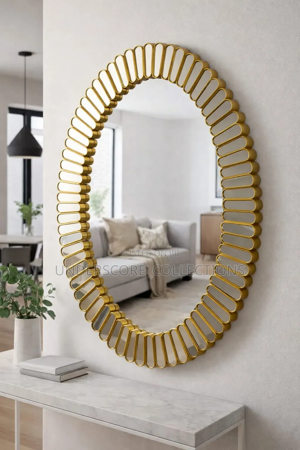 *Sunburst Oval Luxury Wall Decor Mirror