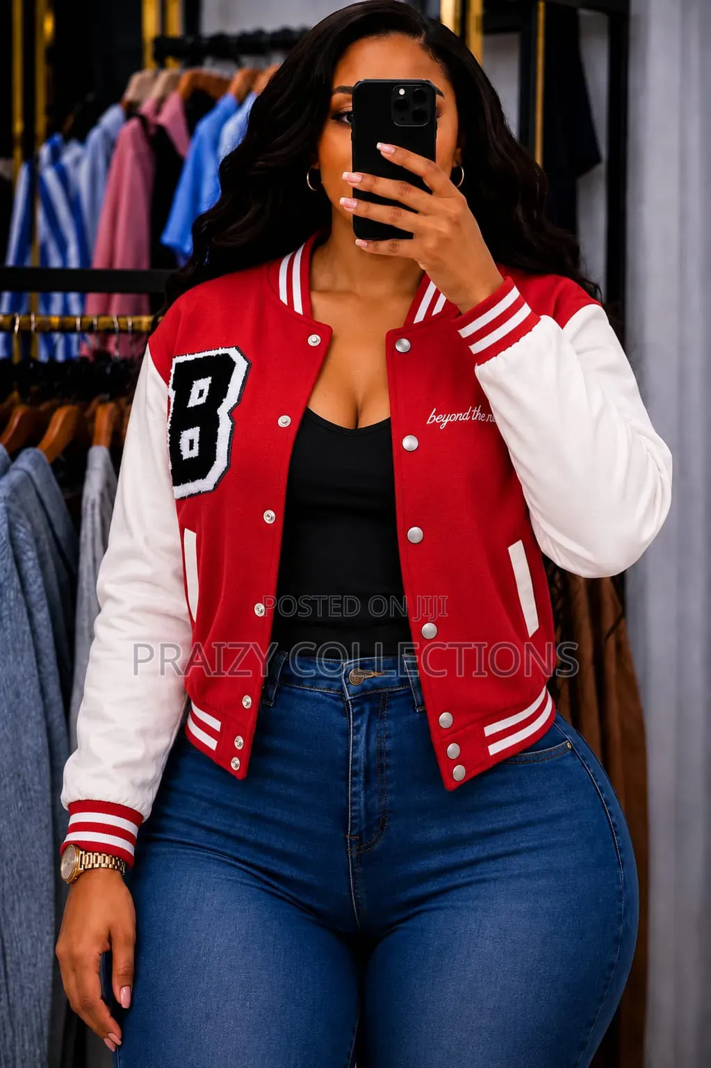 Varsity Jacket With Leather Sleeves and Trench-Fabric Body Size M-4xl