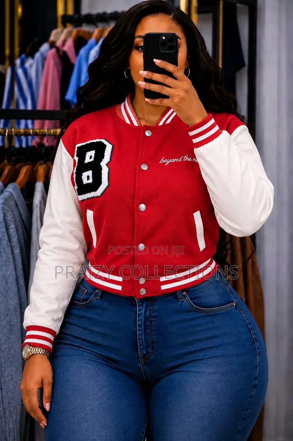 Varsity Jacket With Leather Sleeves and Trench-Fabric Body Size M-4xl