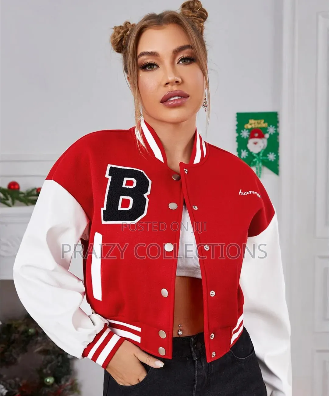 Varsity Jacket With Leather Sleeves and Trench-Fabric Body Size M-4xl