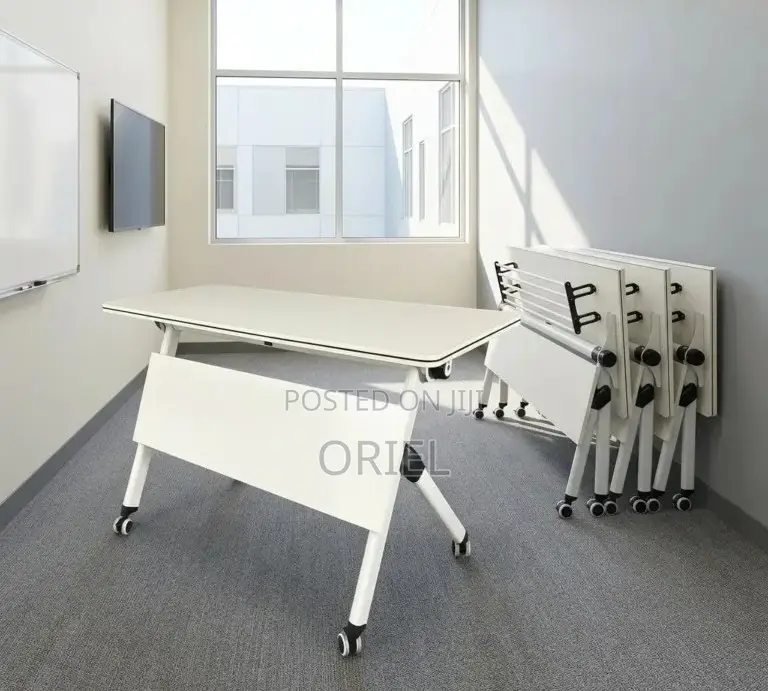 Office Table : 120cm Foldable Portable Training Table