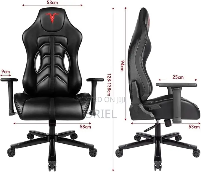Office Gaming Chair : Black Ergonomic Gaming Chair