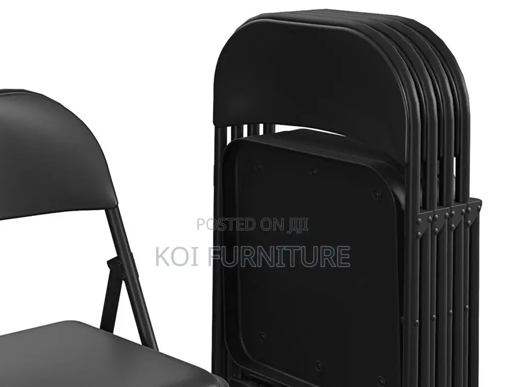 Office Chairs; Black Foldable Cosco Smart Office Chairs