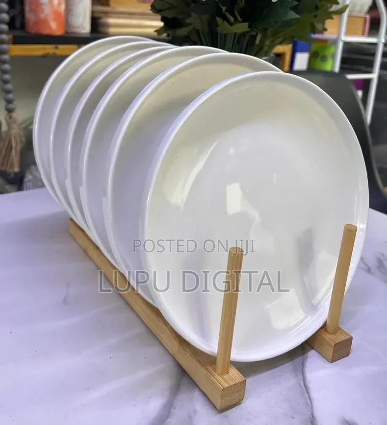 *Fd White Plate* *A Set Comes With 6pcs* *8inches