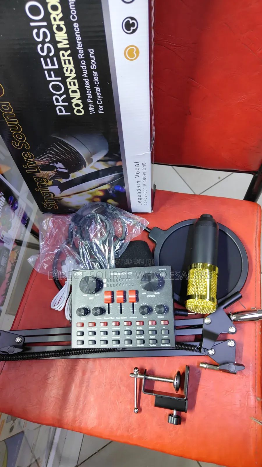 V8sk Professional Audio Kit – Microphone, Sound Card Accessories