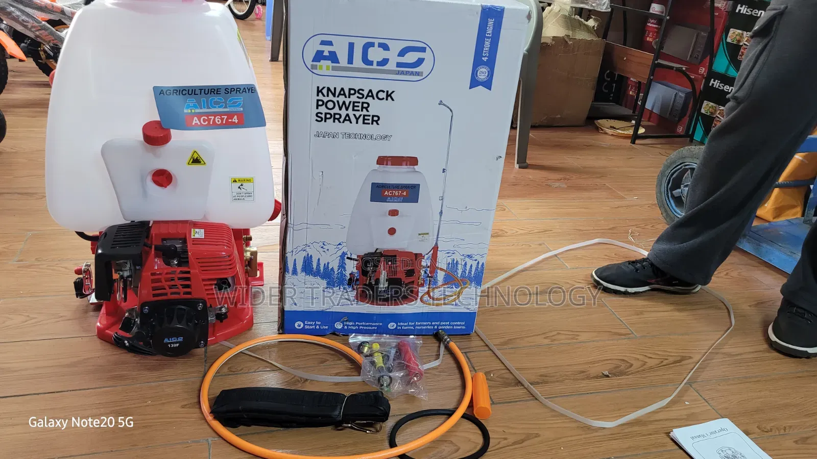 Aico Ac767-4 Knapsack Power Sprayer 4-Stroke Engine and a 25-Liter