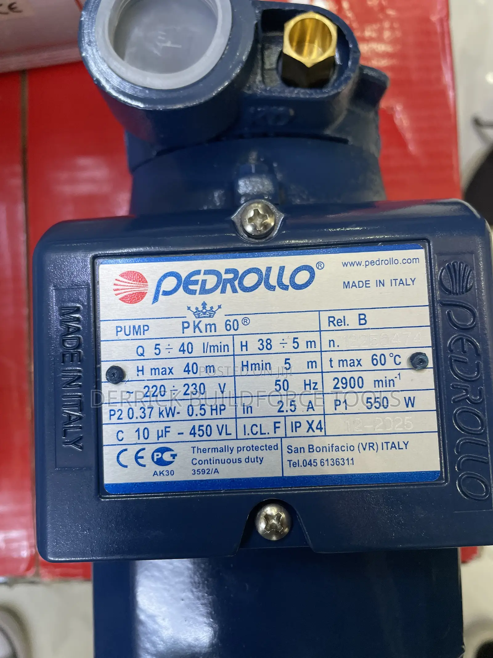 Davis and Shirtliff Pedrollo 0.5hp Water Pump