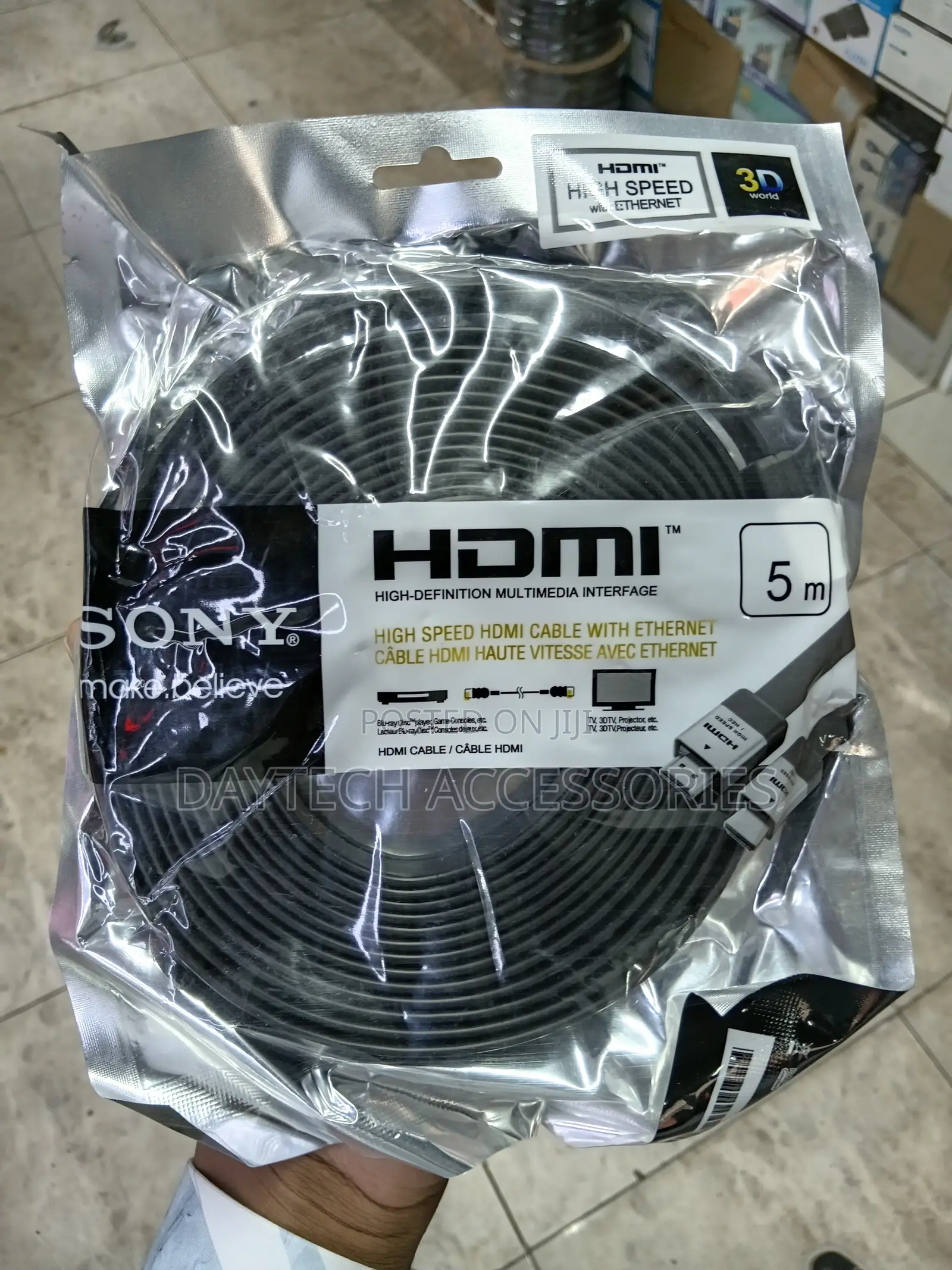 5-Meter Sony Flat High Speed Hdmi Cable With Ethernet.