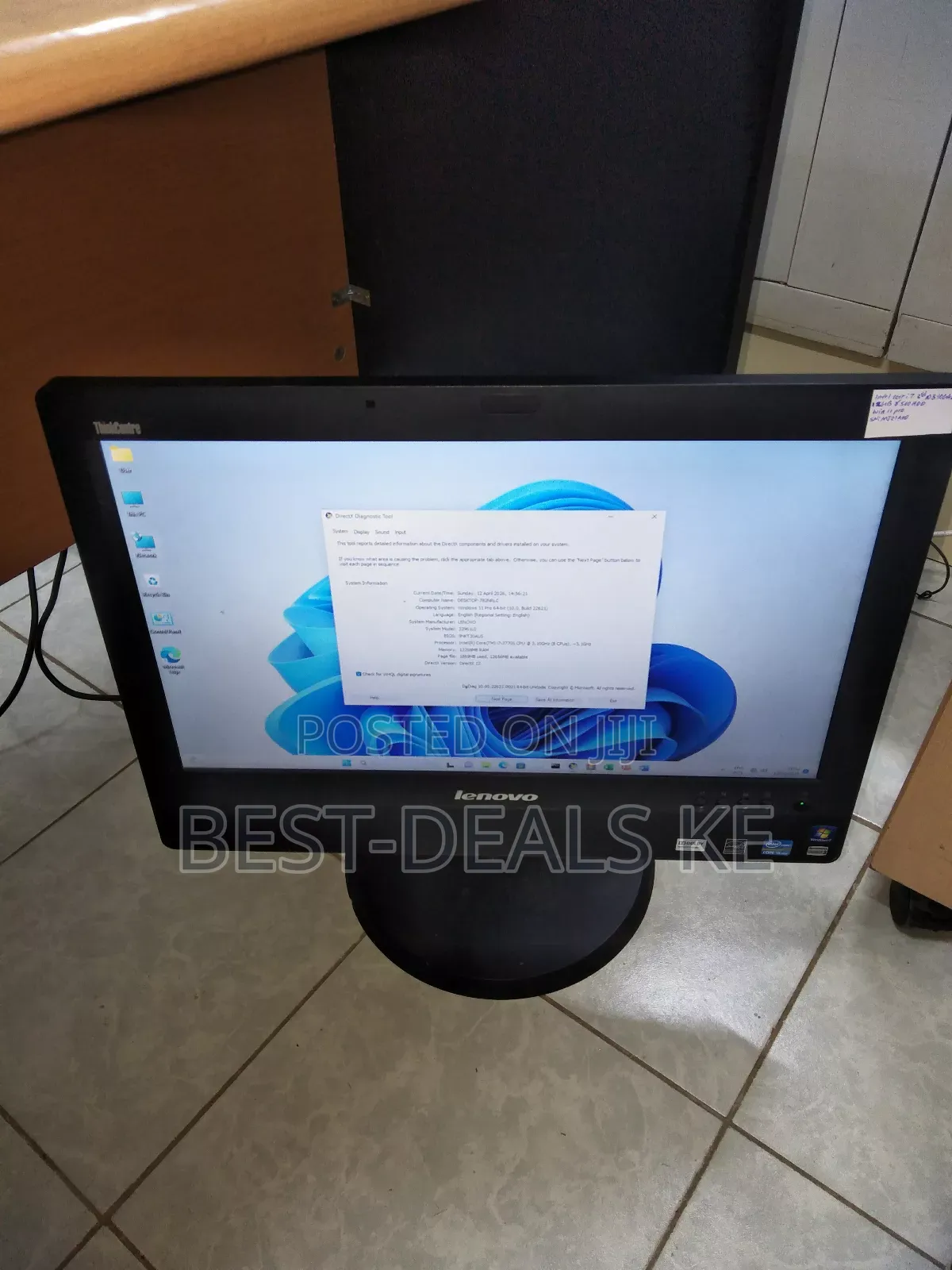 Desktop Computer Lenovo 12GB Intel Core i7 HDD 500GB