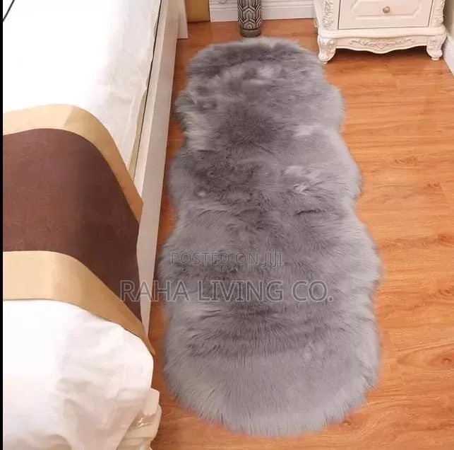 Faux Fur Bedside Carpet | 60x180cm | Irregular Shape
