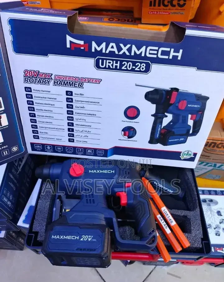 Powerful Maxmech Cordless Rotary Hammer 20v