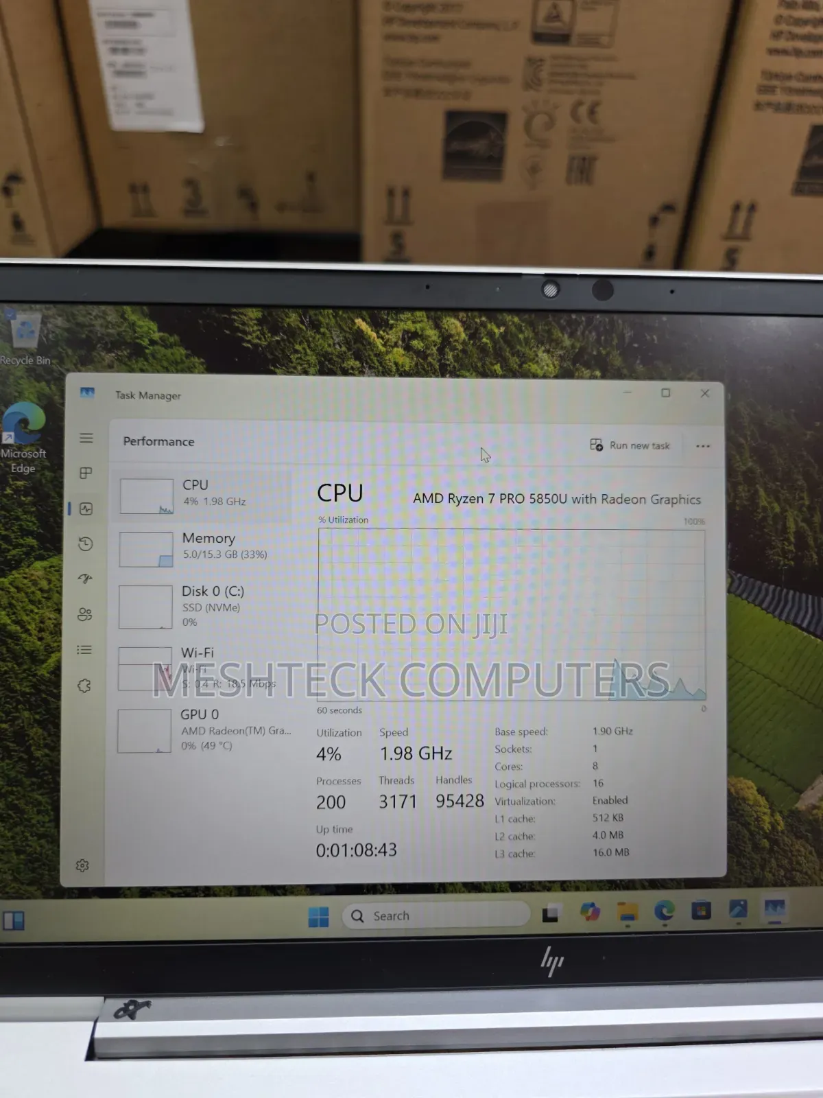 Laptop HP EliteBook 845 G8 16GB AMD Ryzen 7 SSD 512GB