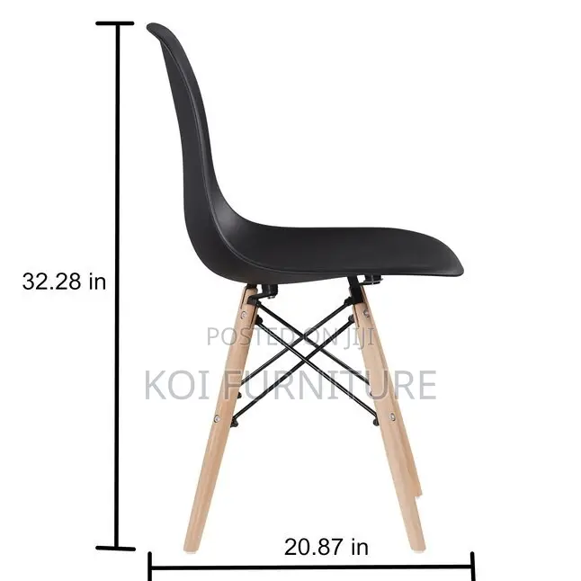 Dining Chairs; Eames Dining Chairs With Wooden Legs