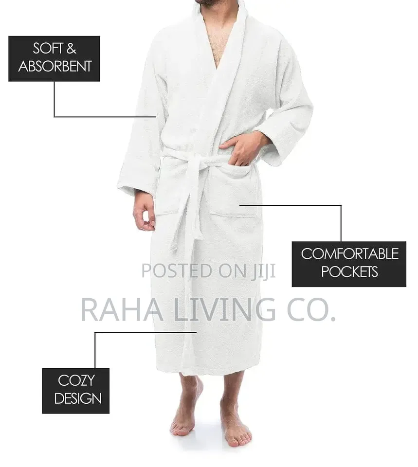 White Cotton Bathrobe | Soft Comfortable