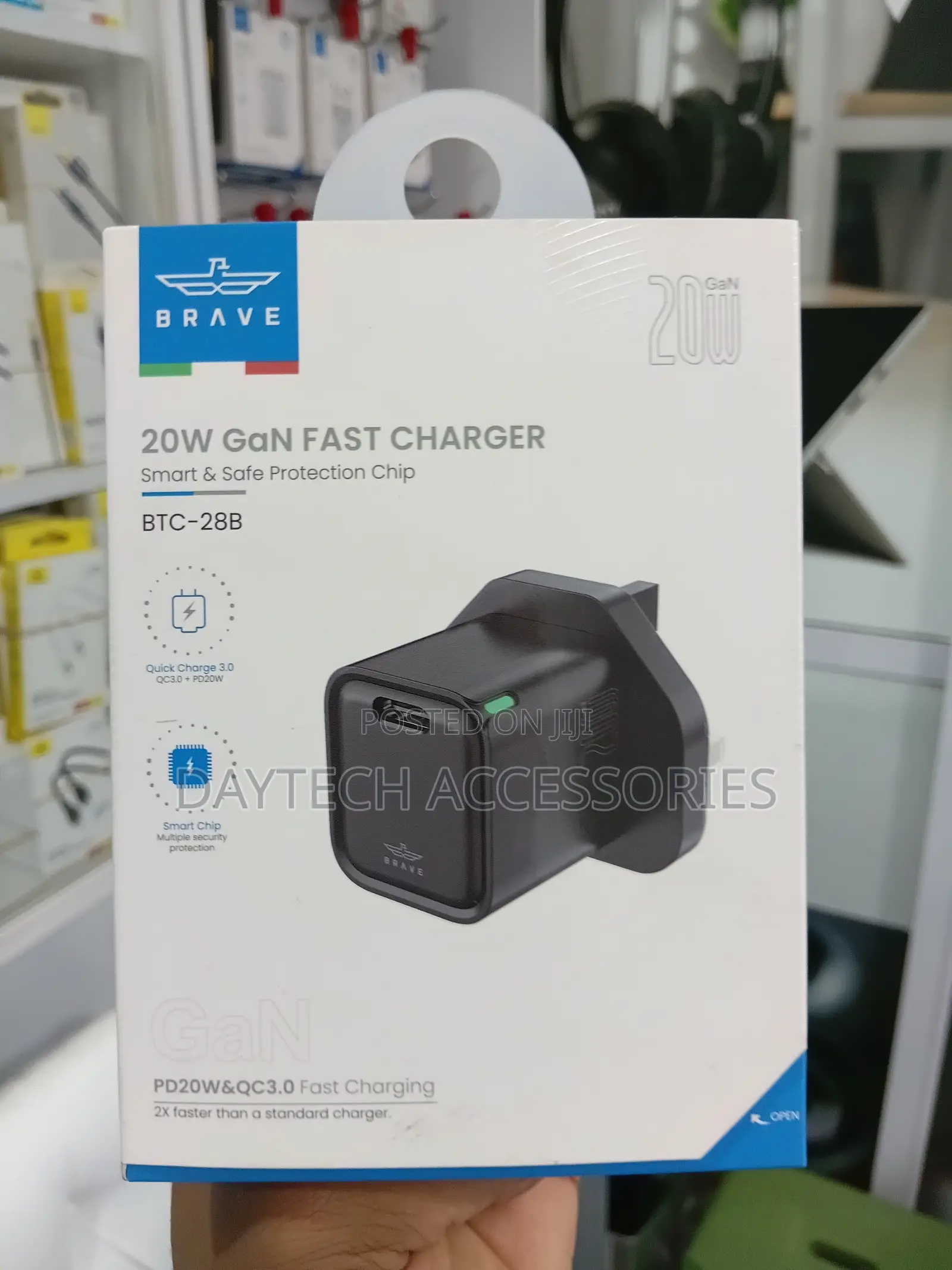 Brave 20w Usb-C Gan Fast Charger BTC-28b