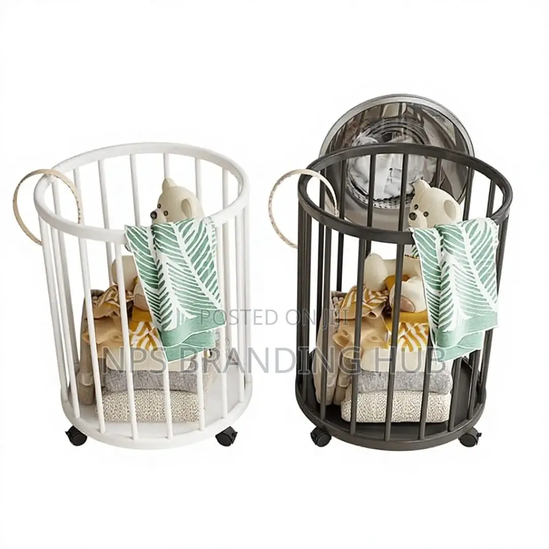 Multifunctional Dirty Clothes Storage Basket With Metal Frames (Stda