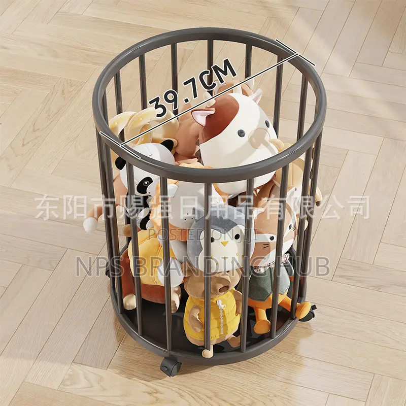 Multifunctional Dirty Clothes Storage Basket With Metal Frames (Stda