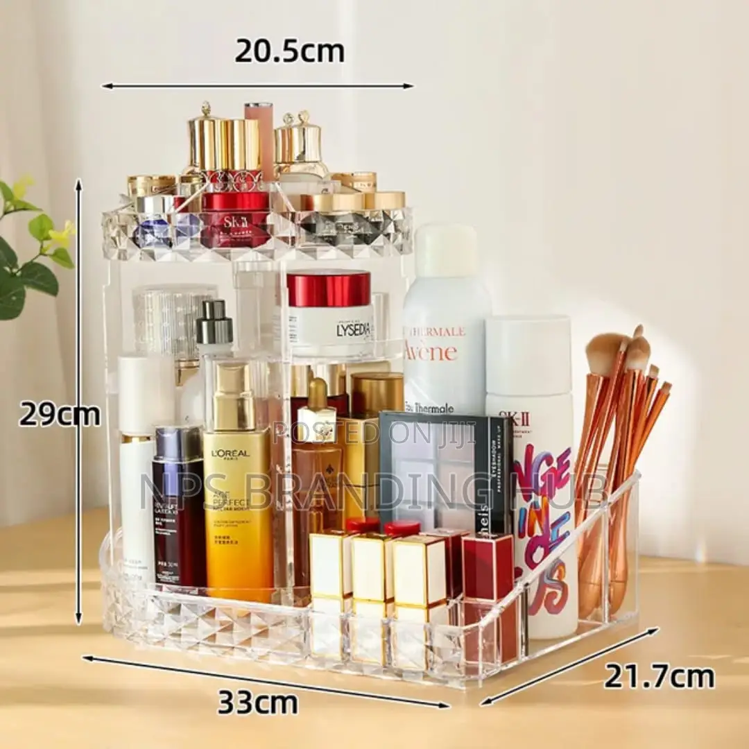 Diamond Pattern Transparent Acrylic Skin Care Product Storage Rack