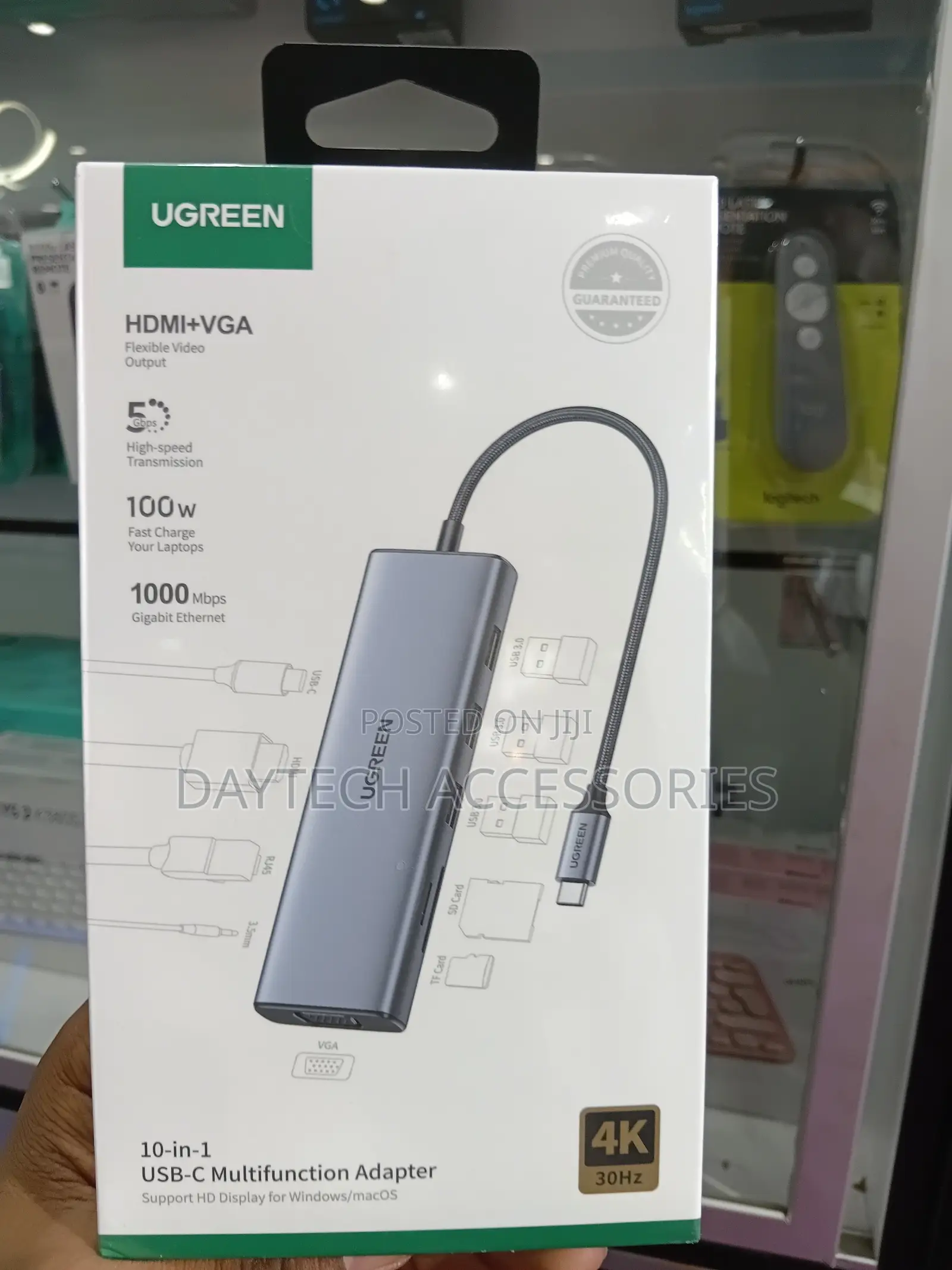 Ugreen Usb-C 10-in-1 Docking Station With Hdmi and Vga - Black