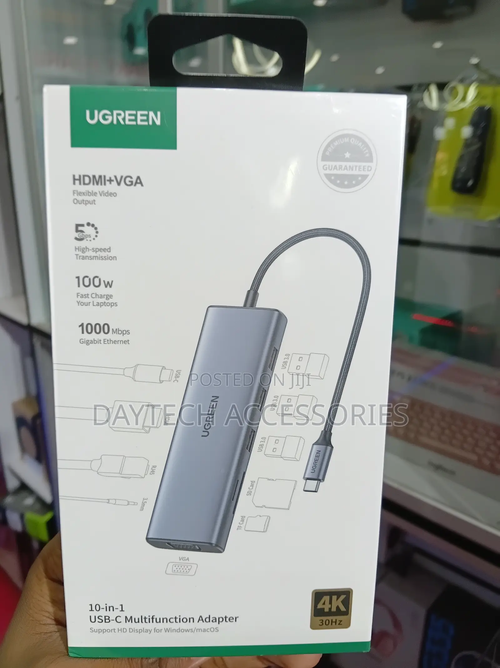 Ugreen Usb-C 10-in-1 Docking Station With Hdmi and Vga - Black