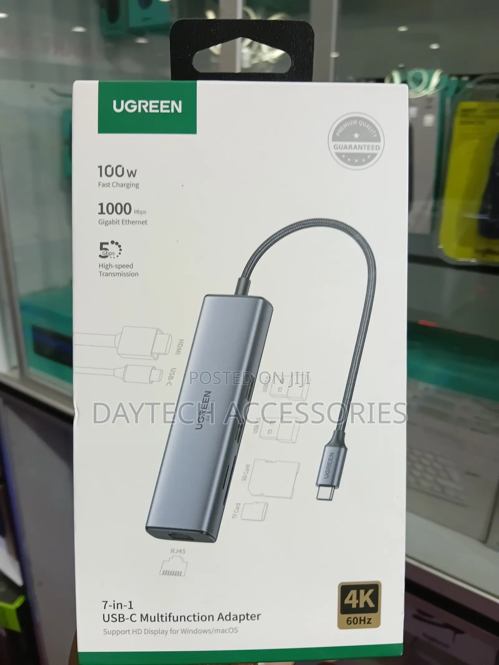 This Is a Ugreen 7-in-1 Usb-C Multifunction Adapter Model Cm512 - Grey