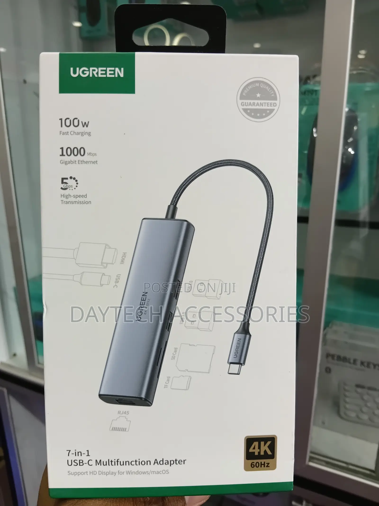 Ugreen Cm512 7-in-1 Usb-C Hub Features Durable Aluminum Alloy Casing.