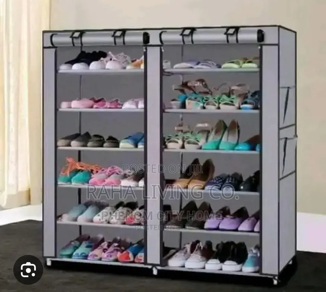 Double Column Shoe Rack | 36 Pairs | 4 Colours