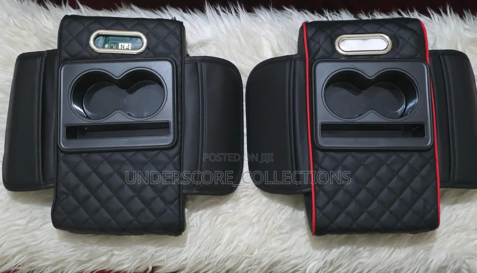 Auto Center Console Armrest Cushion With 2 Cups Holder,Tissue Holder