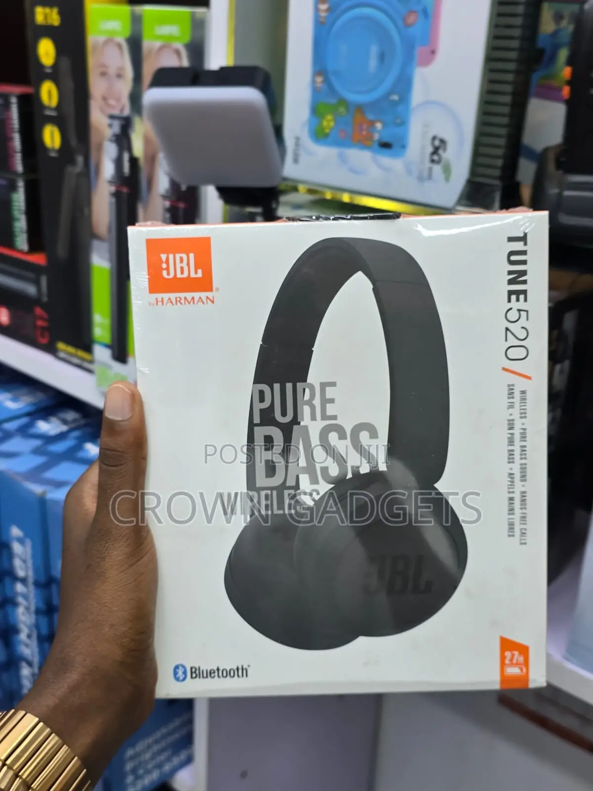 Jbl Tune 520bt Pure Bass Wireless Headphones Black Edition