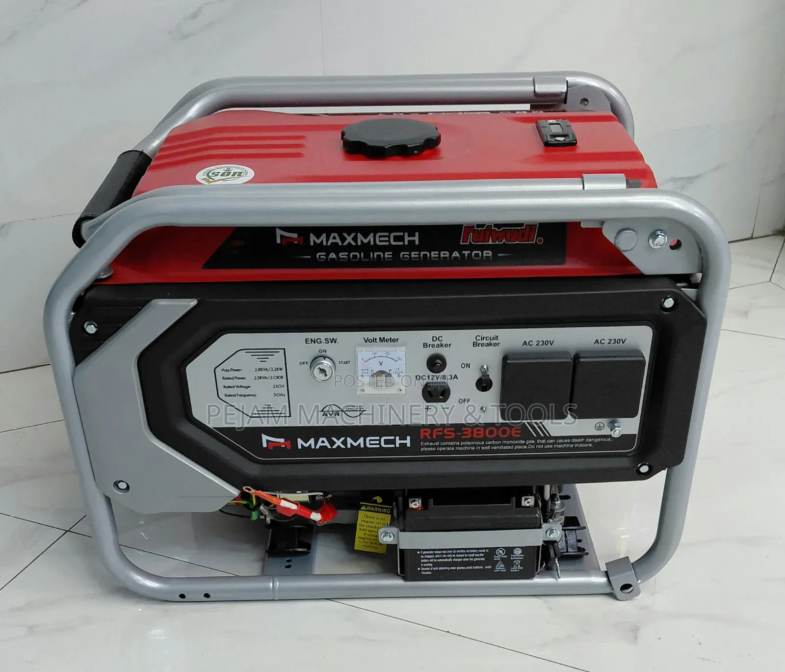 Maxmech RFS 3800 3kva Key Start Petrol Portable Generator