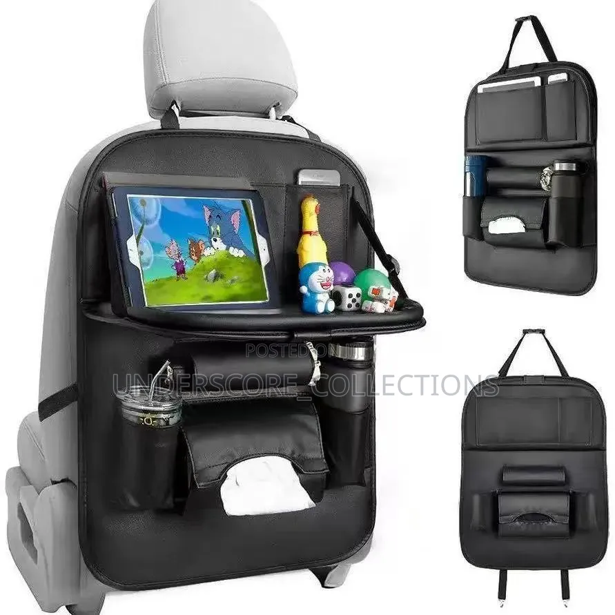 Multifunctional Car Back Seat Storage Bag With Dinning Tray