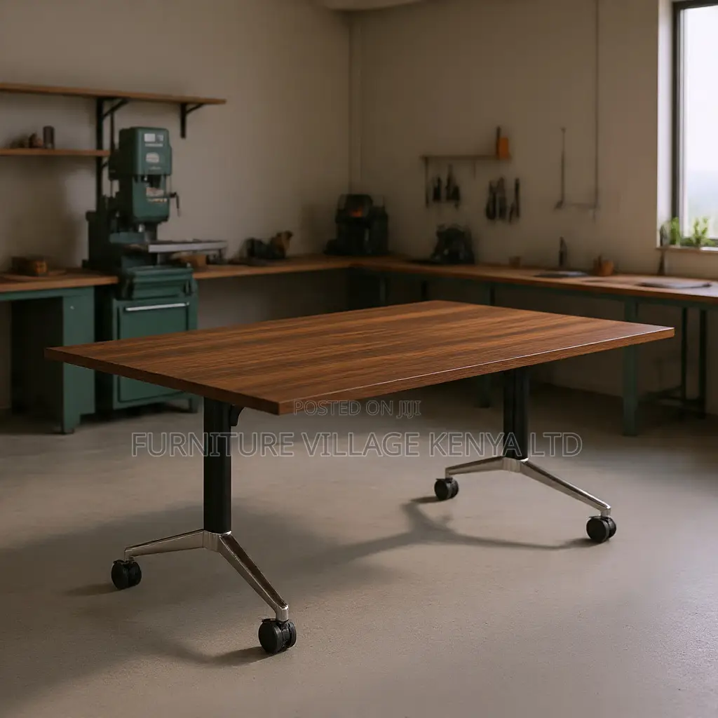 Folding Brown Conference Table